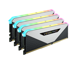 RAM - Corsair Vengeance RGB RT DDR4-3200 - 32GB - CL16 - Quad Channel (4 pcs) - AMD Optimized - Svart med RGB - CMN32GX4M4Z3200C16W