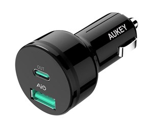 Mobil - Adaptere og ladere - Aukey CC-Y7 car power adapter - USB USB-C - CC-Y7