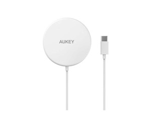 Mobil - Adaptere og ladere - Aukey Aircore Magnetic Wireless Charger 15W - White - LC-A1-W