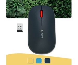 Mus - Leitz Cosy Wireless Mouse Velvet Grey - Mus - 3 knapper - Svart - 65310089