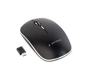 Mus - Gembird Silent wireless optical mouse - USB-C receivcer - Mus - Optisk - 4 - Svart - MUSW-4BSC-01