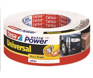 Tape & Lim - tesa Duct Tape extra Power Universal 50m x 50mm White - 56389-00002-07