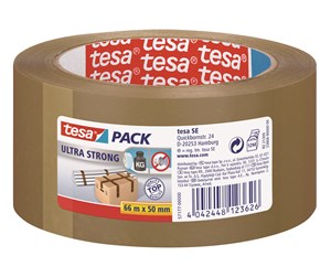 Tape & Lim - tesa pack Ultra Strong Packaging Tape 66m x 50mm Brown - 57177-00000-11