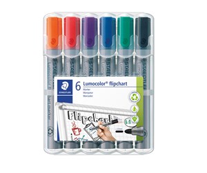 Skrive- & Tegneverktøy - Staedtler Flipchart marker Lumo. 6pcs.box - 356 WP6