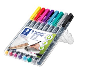 Skrive- & Tegneverktøy - Staedtler Universal pen Lumocolor perm F 8pcs - 318 WP8