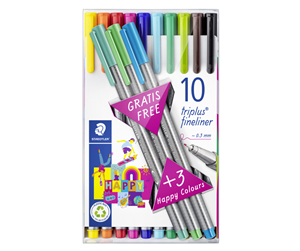 Skrive- & Tegneverktøy - Staedtler Fineliner triplus 13pcs. Box - 334 TB13