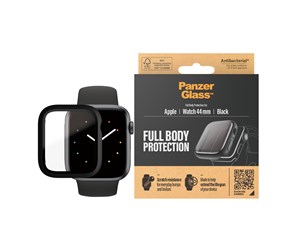 Smartklokke - Tilbehør - PanzerGlass Skjermbeskytter for Apple Watch Series 4, 5 og 6, 44 mm, svart - PANZER3641