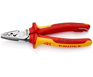 Håndverktøy - KNIPEX Presstenger for endehylser, Med pressdor - 97 78 180 T BK