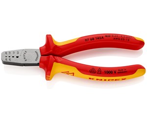 Håndverktøy - KNIPEX Presstenger for endehylser, Med trapes-pressing - 97 68 145 A