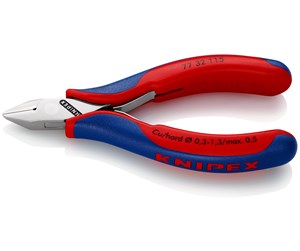 Håndverktøy - KNIPEX Elektronikk-sidekutter, Med gjennomstukket ledd - 77 32 115 SB