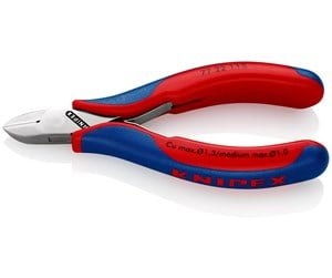 Håndverktøy - KNIPEX Elektronikk-sidekutter, Med gjennomstukket ledd - 77 22 115 SB