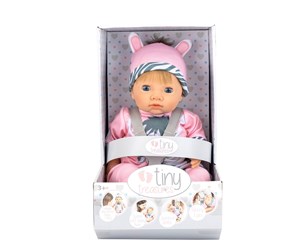 Dukker, Bamser & Utstyr - Tiny Treasures Blond haired Doll Zebra outfit - LIN30267