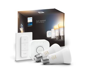 Smarthus - Philips Hue White Ambiance A60 E27 1100 Lumen - Startersett med 2 pærer - 929002468406