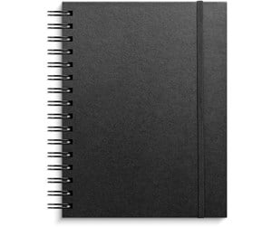 Blokker & Notisbøker - GRIEG Sketch book - wire-bound - A5 - portrait - 60 sheets - cream paper - black cover - artificial leather - 92267010