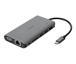 Dokkingstasjon - Deltaco USB-C dockningsstation HDMI/VGA/2xUSB-A PD - USBC-HDMI18