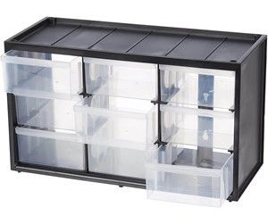 Verktøykasser & Lagringssystemer - Stanley Storage Box with 9 Compartments Black - 1-93-978