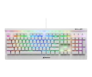 Tastatur - Sharkoon Skiller SGK3 - keyboard - QWERTY - US - white - Tastatur - Amerikansk Engelsk - Hvit - 4044951032174