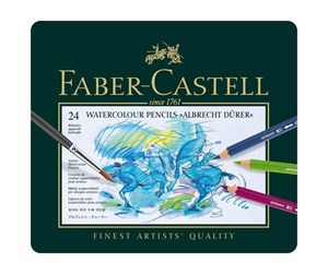 Skrive- & Tegneverktøy - Faber Castell Watercolour pencil Albrecht Dürer tin of 24 - 4005401175247