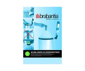 Rengjøring - brabantia Size G - trash can liner - high-density polyethylene (HDPE) - white - pack of 40 - 37 56 68