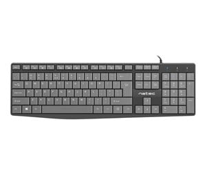 Tastatur - Natec Nautilus - keyboard - US - black - Tastatur - Amerikansk Engelsk - Grå - NKL-1507