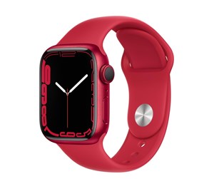 Smartklokke, Smartwatch & Sportsklokke - Apple Watch Series 7 GPS + Cellular 41mm (PRODUCT)RED Aluminium Case with (PRODUCT)RED Sport Band - MKHV3DH/A