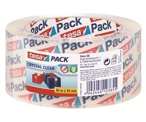 Tape & Lim - tesa pack Crystal Clear Packaging Tape 66m x 50mm Transparent - 57807-00000-01