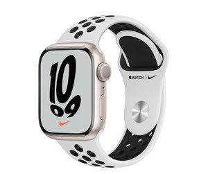 Smartklokke, Smartwatch & Sportsklokke - Apple Watch Nike Series 7 GPS 41mm Starlight Aluminium Case with Pure Platinum/Black Nike Sport Band - MKN33DH/A