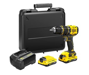 Verktøy - Stanley 18V Fatmax® V20 Brushless Hammer Drill With 2 x 2.0Ah Batteries And Kit Box - FMCD721D2K-QW