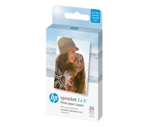 Papir, Fotopapir & Etiketter - HP ZINK PAPER SPROCKET LUNA 20 PACK 2X3" - HPIZ2X320