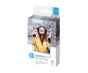 Papir, Fotopapir & Etiketter - HP ZINK PAPER SPROCKET LUNA 50 PACK 2X3" - 1DE39A