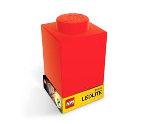 Barnelamper - Euromic LEGO Classic Silicone Brick 1000% night light with LEDlite- RED - 525538