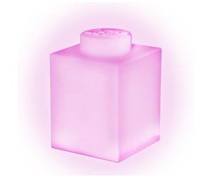 Barnelamper - Euromic LEGO Classic Silicone Brick 100% night light with LEDlite- PINK - 525545