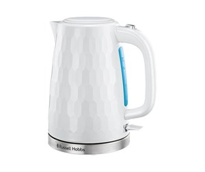 Vannkoker - Russell Hobbs Vannkoker Rapid Boil Kettle Honey Comb - White 26050-70 - Hvit - 2400 W - 26050-70