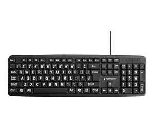 Tastatur - Gembird KB-US-103 - keyboard - QWERTY - US - black - Tastatur - Amerikansk Engelsk - Svart - KB-US-103