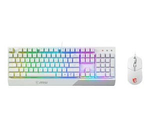 Tastatur - MSI Vigor GK30 combo - keyboard and mouse set - white - Tastatur & Mussett - Amerikansk Engelsk - Hvit - GK30 COMBO WHITE