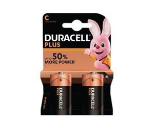 Batteri - DURACELL C Plus 2-Pack - 141827