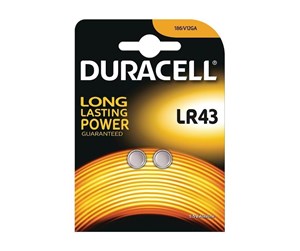 Batteri - DURACELL LR43 2-Pack - 052581