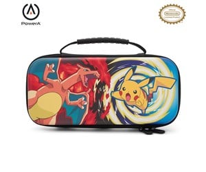 Spill - Tilbehør - PowerA Protection Case for Nintendo Switch - OLED Model Nintendo Switch or Switch Nintendo Lite - Pokémon: Charizard vs. Pikachu Vortex - Bag - Nintendo Switch - 1522646-01