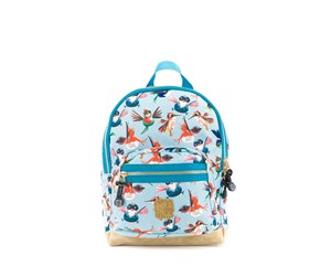 Skole - Euromic Pick & Pack Birds dusty blue backpack 22 x 31 x 11cm - 0871094-PP20141-71