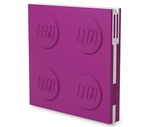 Skole - Euromic LEGO Stationery Locking note book VIOLET with gel pen - 4003064-52438