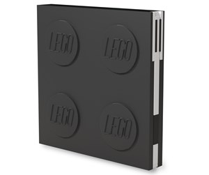 Skole - Euromic LEGO Stationery Locking note book BLACK with gel pen - 4003064-52447