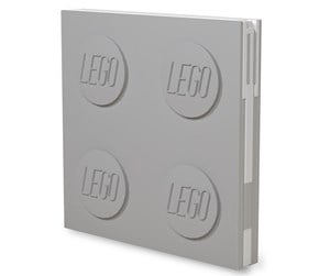 Skole - Euromic LEGO Stationery Locking note book GREY with gel pen - 4003064-52448