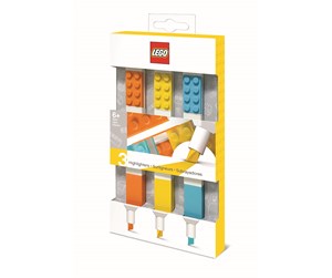 Skole - Euromic LEGO Stationery Highlighters 3 pcs. ORANGE YELLOW TURQUOISE packed in colour box - 516857