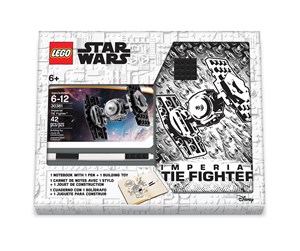 Skole - Euromic LEGO Star Wars Note book with 4x4 black brick 1 pen and building toy - 4005063-52510