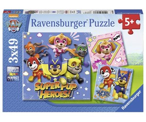 Puslespill - Ravensburger Paw Patrol Super Pups 3x49p - 10108036