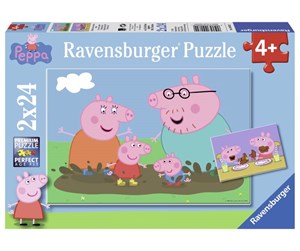 Puslespill - Ravensburger Peppa Pig Happy Family Life 2x24p - 10109082