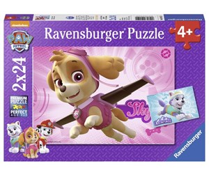 Puslespill - Ravensburger Paw Patrol Skye & Everest 2x24p - 10109152