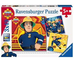 Puslespill - Ravensburger Fireman Sam Call Sam In Danger 3x49p - 10109386