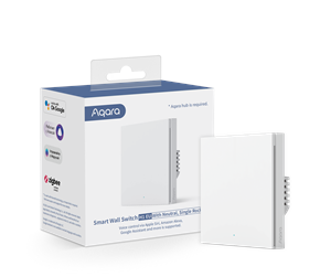 Smarthus - Aqara Smart Wall Switch H1 (with neutral) - Single Rocker, White - WS-EUK03