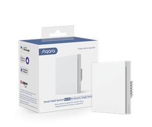 Smarthus - Aqara Smart Wall Switch H1 (no neutral) - Single Rocker - WS-EUK01